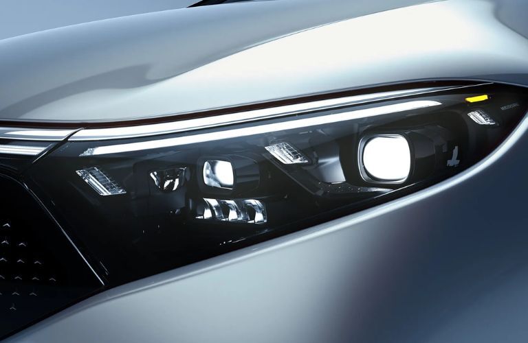 Headlight of the 2023 Mercedes-Benz EQS sedan
