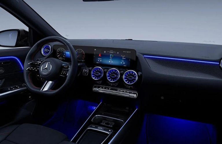 interior steering and dashboard of the 2025 Mercedes-Benz GLA 250 SUV