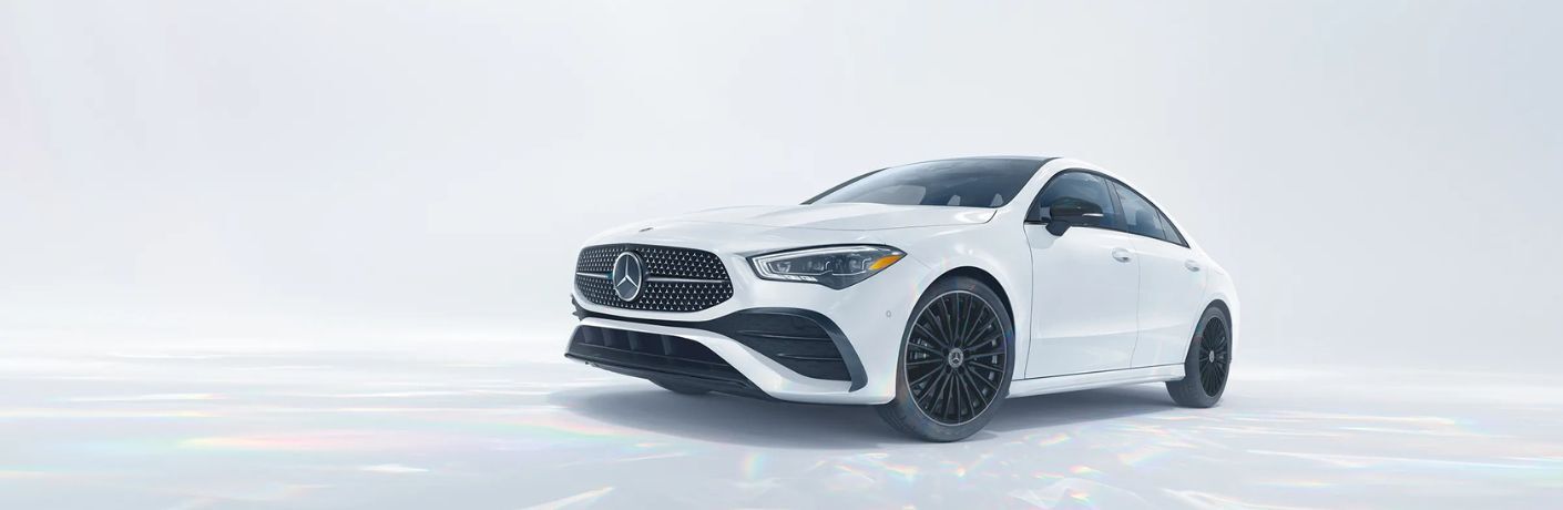 2025 Mercedes-Benz CLA sedan in a white room
