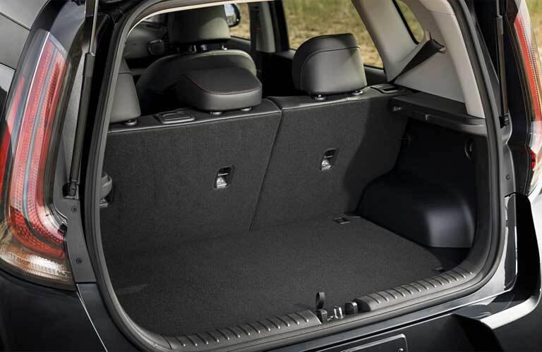 cargo area of a used Kia hatchback