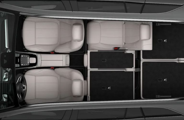 top view of the inside of the 2024 Mercedes-Benz EQB 250+ SUV