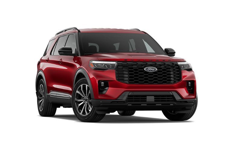 2026 Ford Explorer ST-Line front view on white