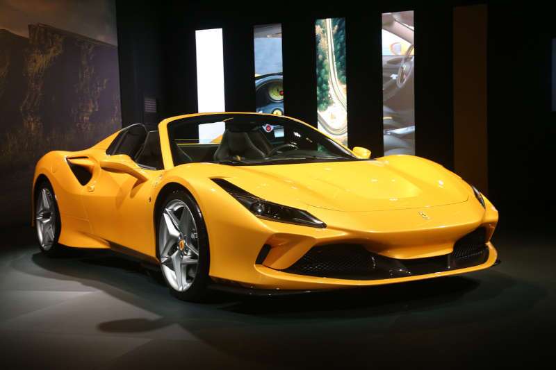 A front exterior view of the 2025 Ferrari F8 Spider