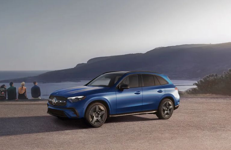 diagonal side view image of the 2025 Mercedes-Benz GLC SUV