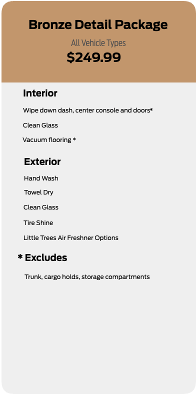 Bronze Detailing Package