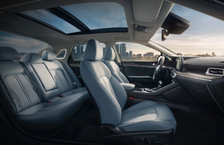 side interior view of the 2022 Kia K5