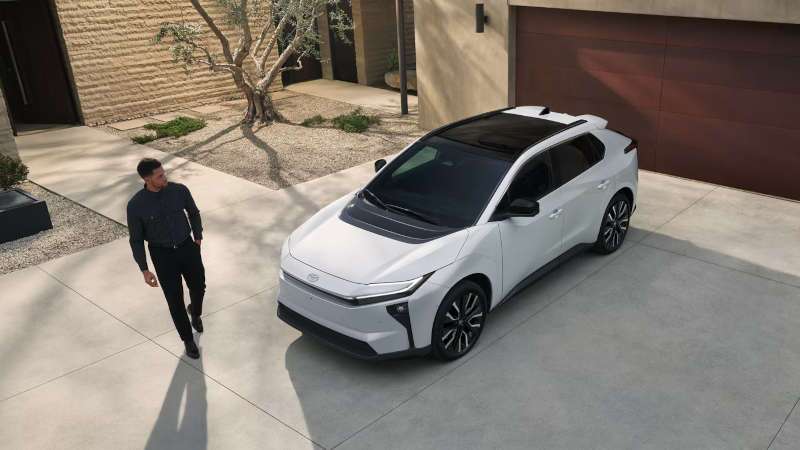 A top-down front exterior view of the 2026 Toyota bZ
