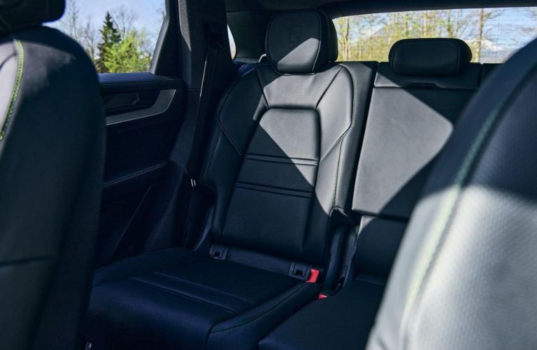 Rear seats view of the 2024 Porsche Cayenne S
