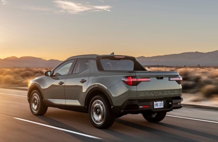 2022 Hyundai Santa Cruz side and back view