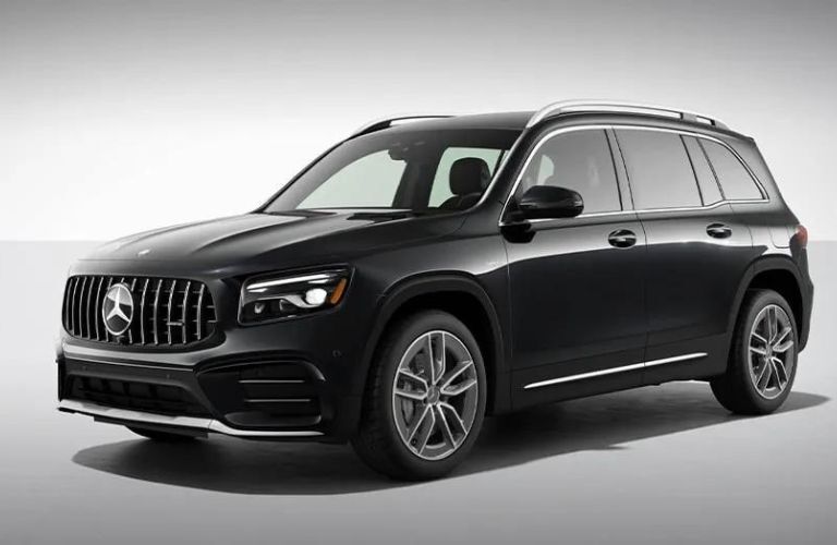 Front-quarter view of the 2025 Mercedes-AMG® GLB 35 SUV Black