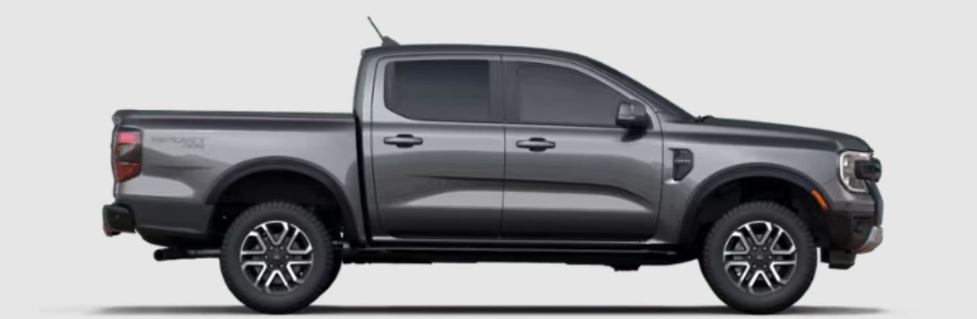 2024 Ford Ranger Lariat side view on a white background