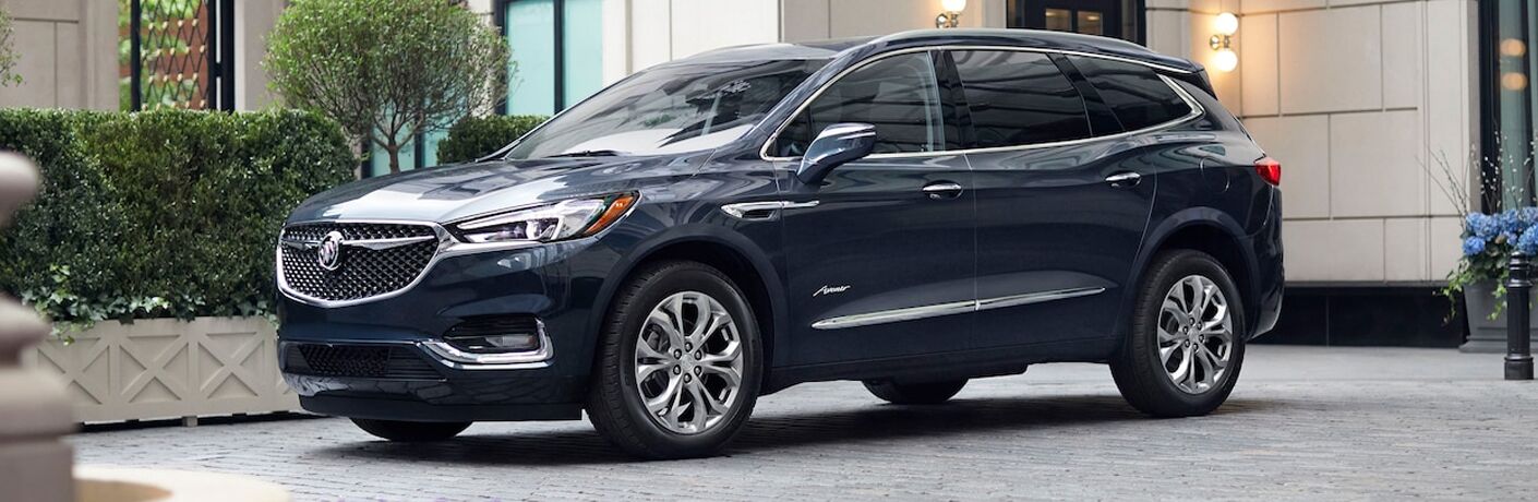 side view of a black Buick Enclave