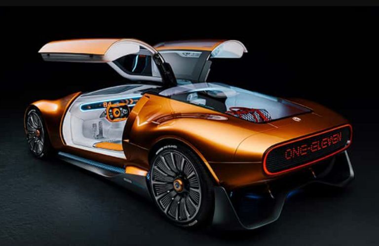 rear view of the Mercedes-Benz Vision One-Eleven concept vehicle