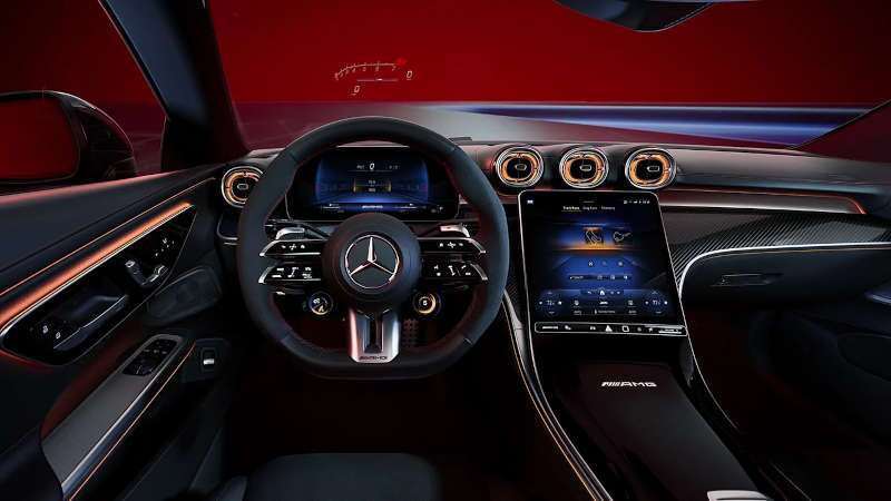 The controls and displays in the 2026 Mercedes AMG® CLE 53 Coupe