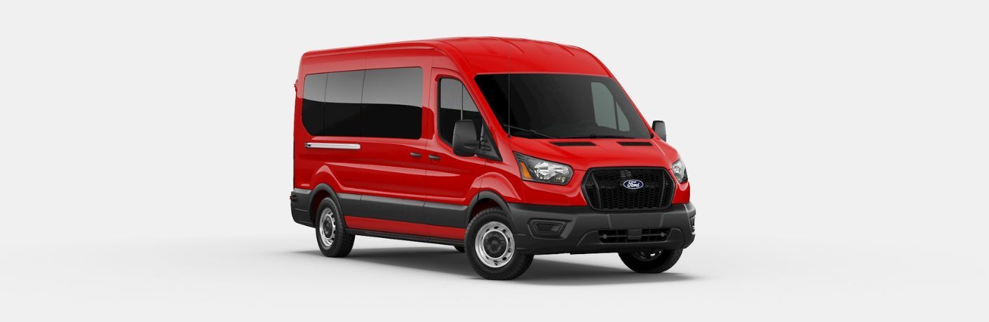 2026 Ford Transit front view in red