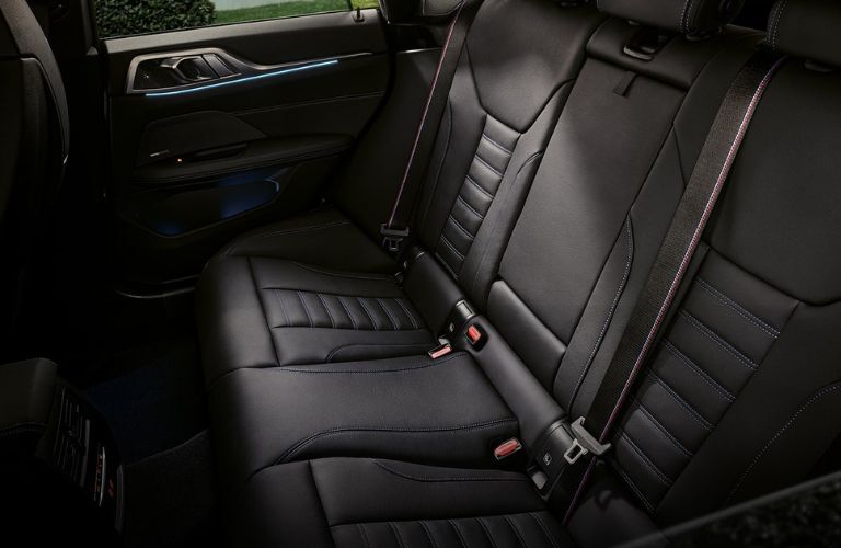 Rear row seats view of the 2023 BMW i4