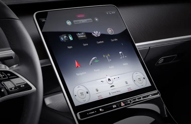 touchscreen display of the 2024 Mercedes-Benz S-Class 500 4MATIC Sedan