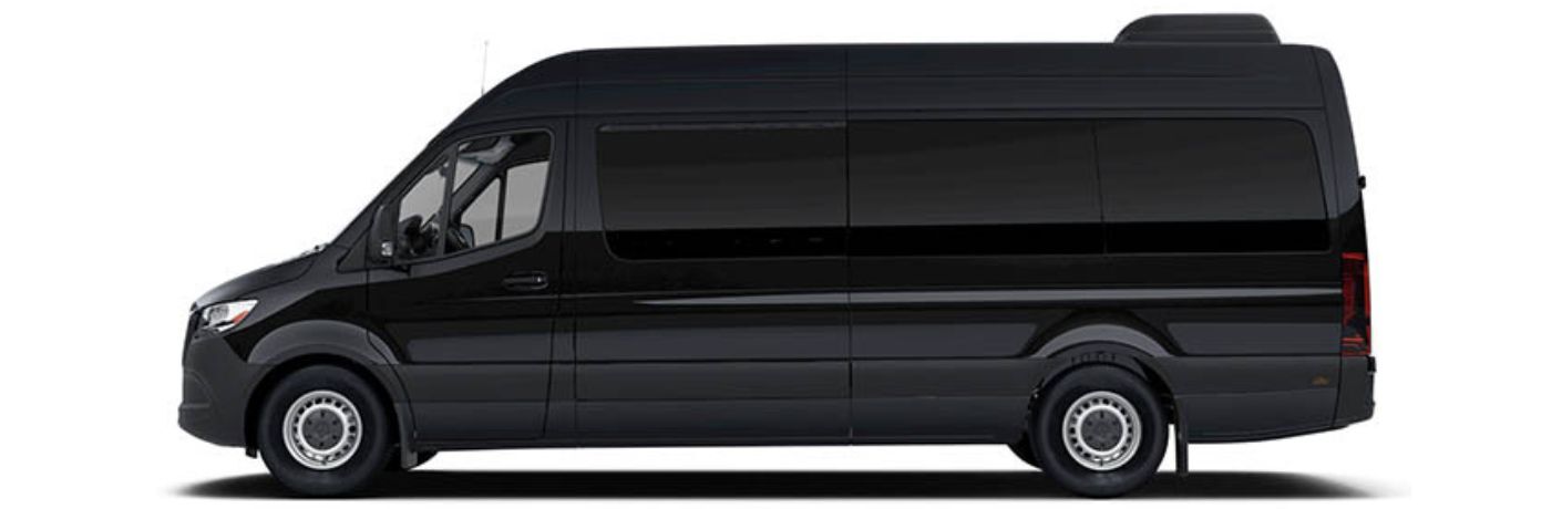 2025 Mercedes-Benz Sprinter Passenger Van side view on white