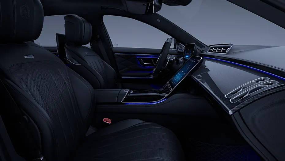 The cockpit of the 2025 Mercedes-Benz AMG S63 E