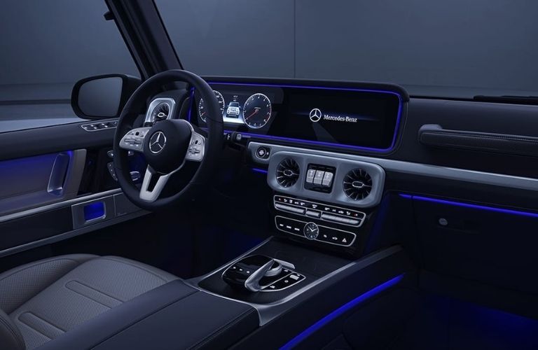 2022 G 550 interior in Brilliant Blue