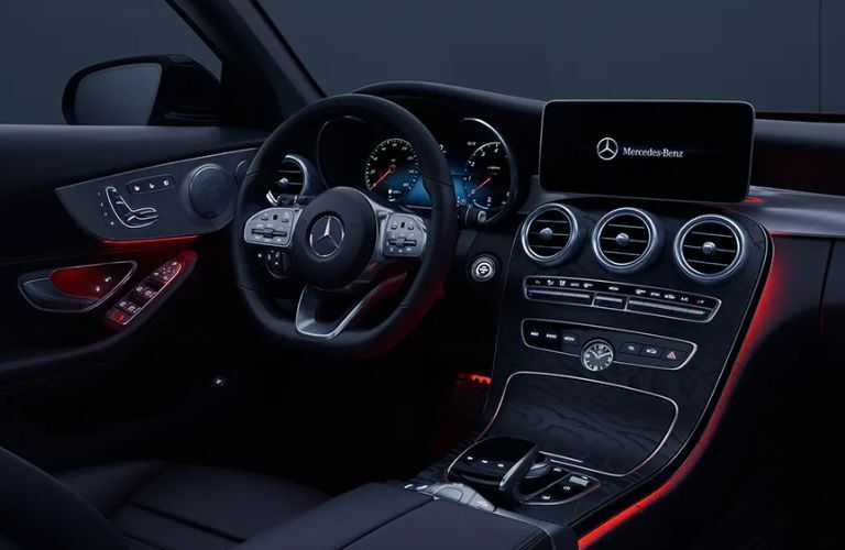Cockpit and dashbaord view of the 2023 Mercedes-Benz C-Class Cabriolet