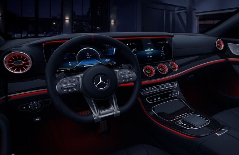 2021 MB AMG CLS 53 Coupe front interior at night