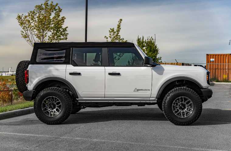 White 2021 Ford Bronco with custom modifications
