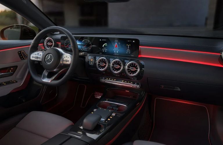Front console of the  2023 Mercedes-Benz CLA 250 4MATIC® Coupe