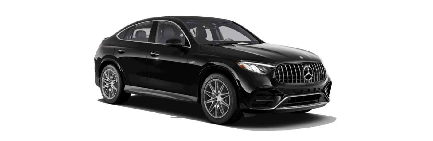 front- quarter view of the 2024 Mercedes-Benz AMG® GLC 43 Coupe Black