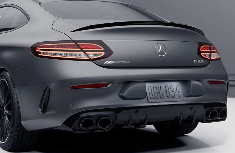 2022 Mercedes-AMG C 43 Coupe rear fascia and spoiler