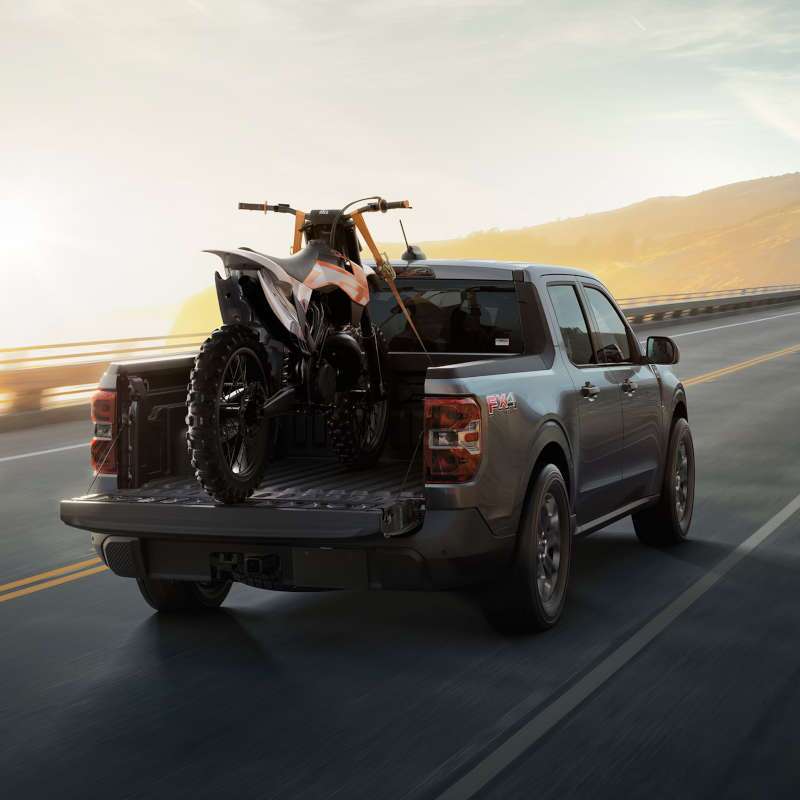 A rear quarter view of the 2026 Ford Maverick