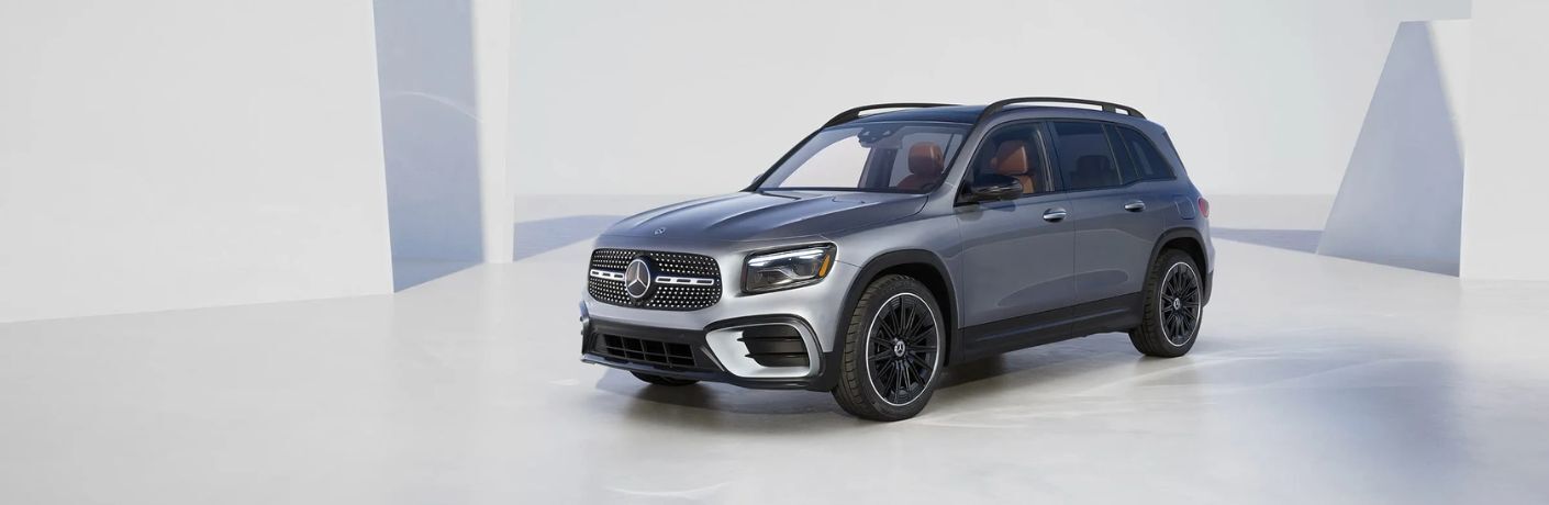 2025 Mercedes-Benz GLB model in a white room