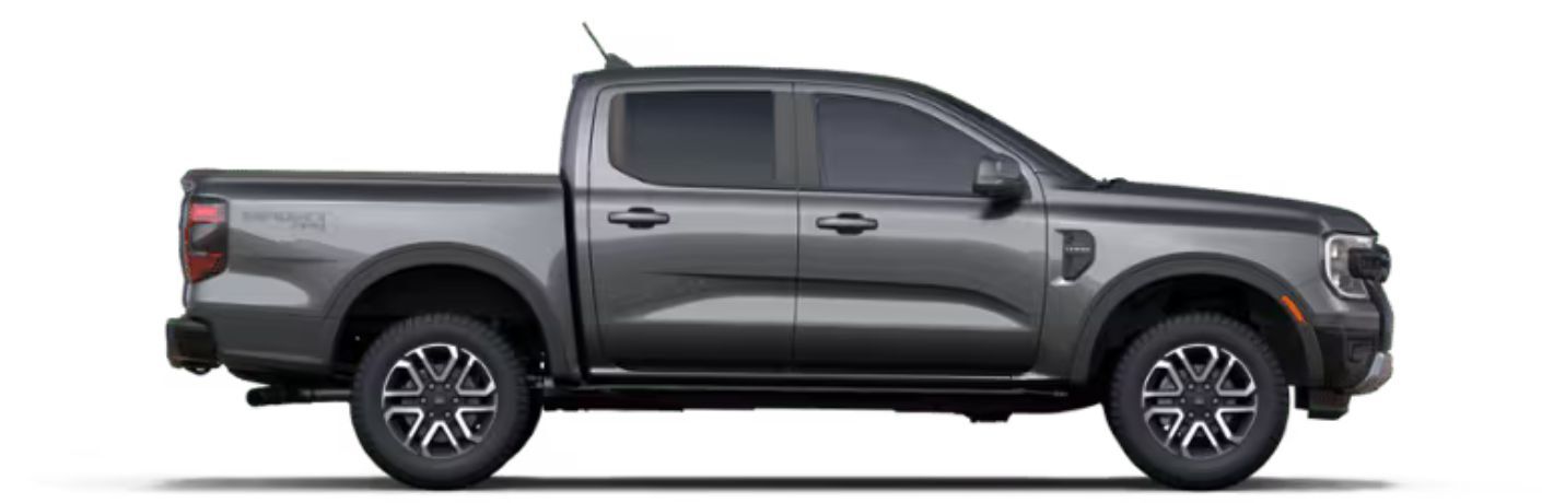 2025 Ford Ranger Lariat side view on white