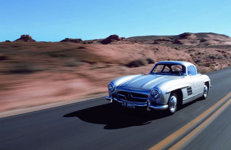 front quarter view of the Mercedes-Benz 300 SL "Gullwing"