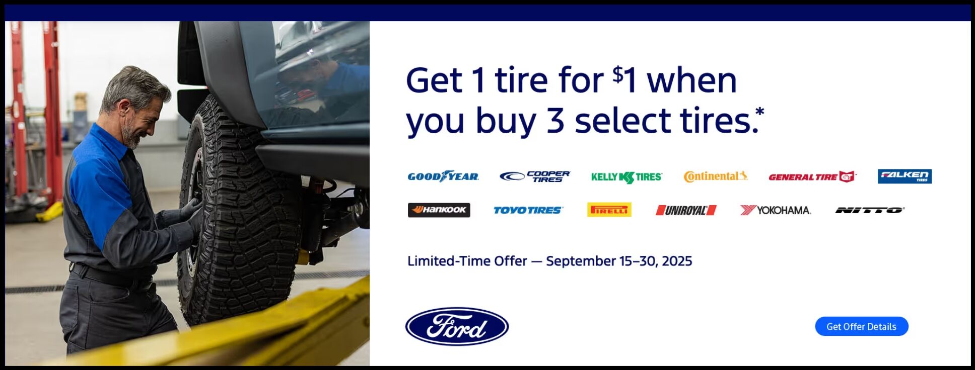 Ford Tire sale Sep 25