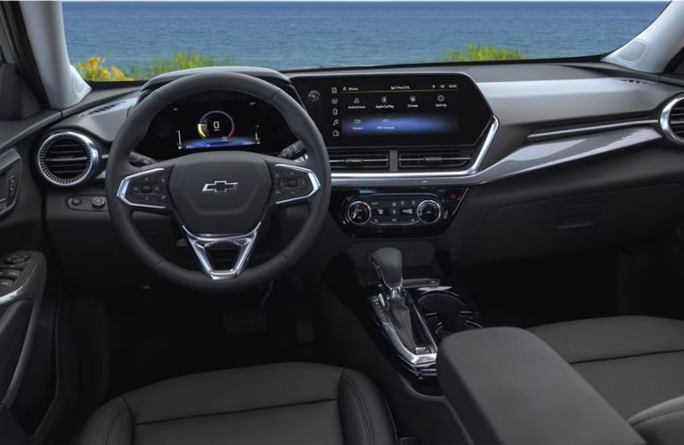 interior steering and dashboard of the 2025 Chevrolet Trax