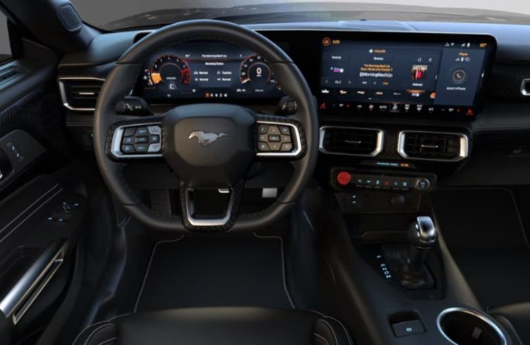 2025 Ford Mustang steering wheel and dashboard