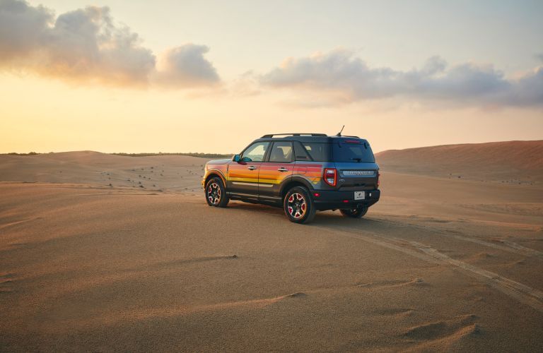 2024 Ford Bronco Sport Free Wheeling rear view on sand