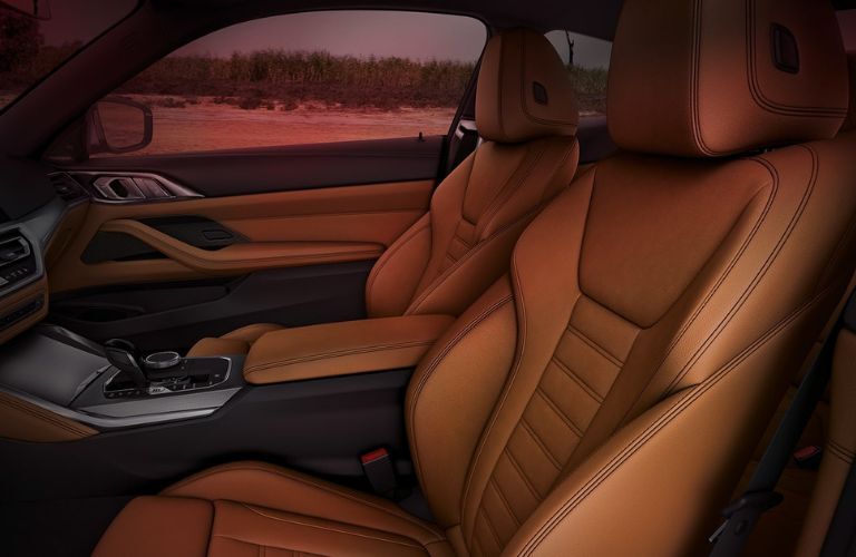 View of front seats in the 2023 BMW 4 Series