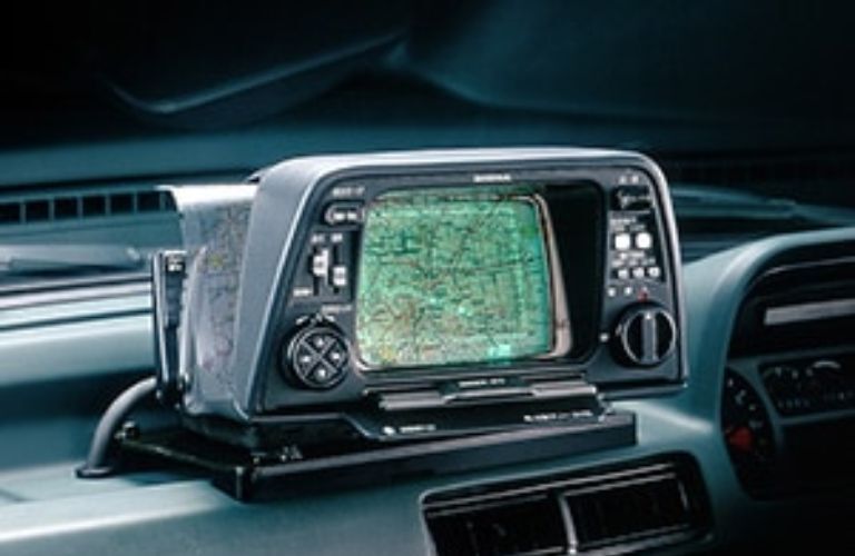 In 1981, Honda released the first car navigation system, Honda Electro Gyrocator that displayed the current location on a map.