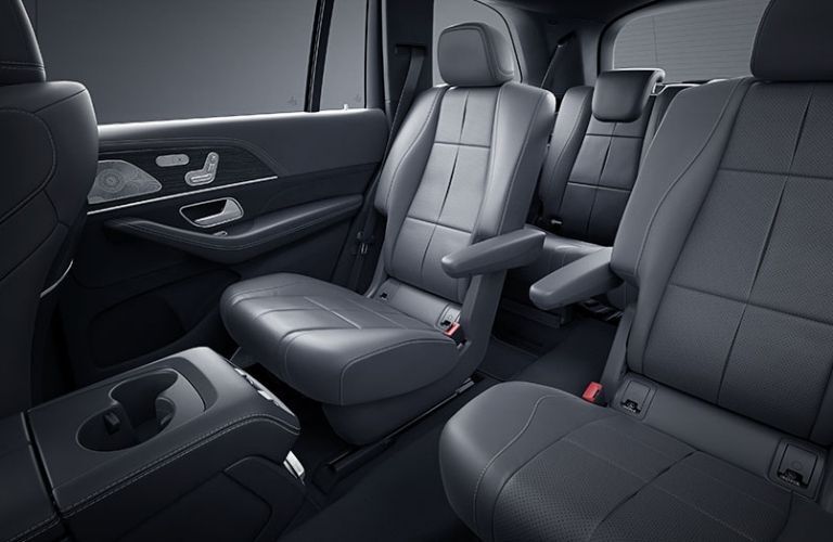 2022 MB GLS 450 SUV second-row captain's chairs view