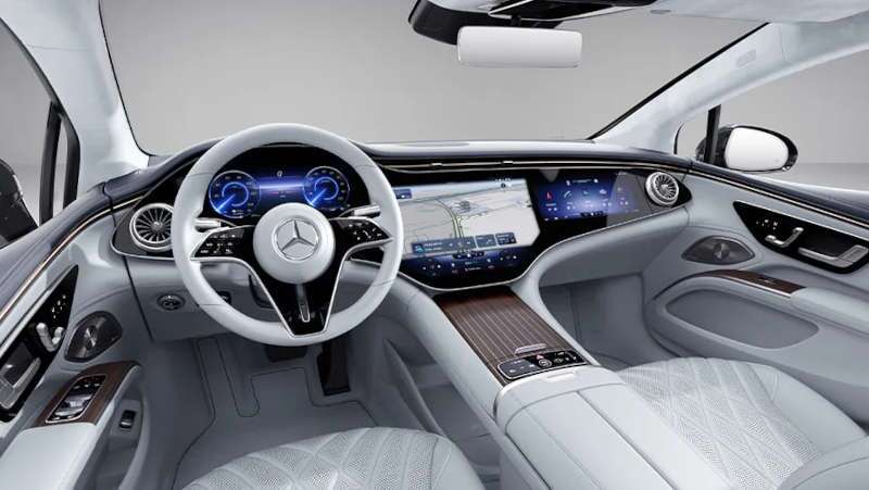 The infotainment system in the 2025 Mercedes-Benz EQS 450 4MATIC® Sedan