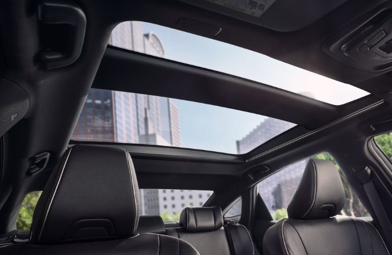 Panoramic fixed-glass roof with power sunshade in the 2025 Toyota Crown