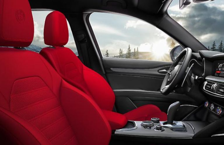 2022 Alfa Romeo Stelvio front seats side view