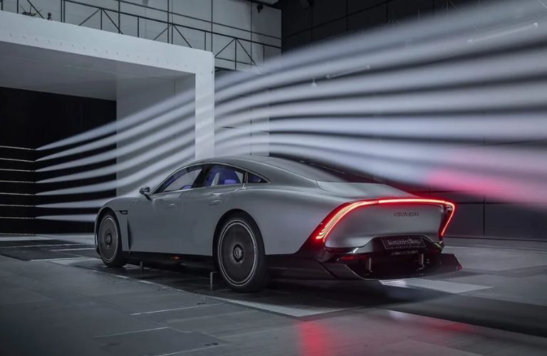 rear view of the VISION EQXX by Mercedes-EQ Concept Vehicle