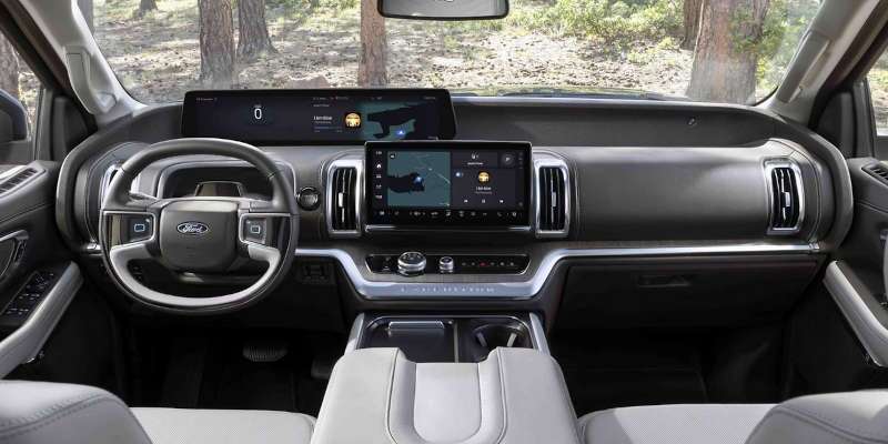 The 2025 Ford Expedition infotainment screen and controls.