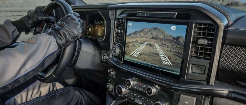 The advanced infotainment system in the Ford F-150