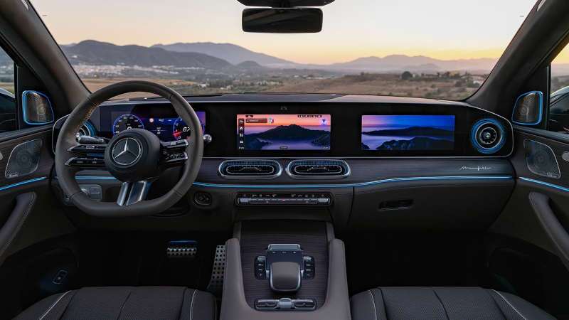 The cockpit and controls in the 2027 Mercedes-Benz GLS SUV