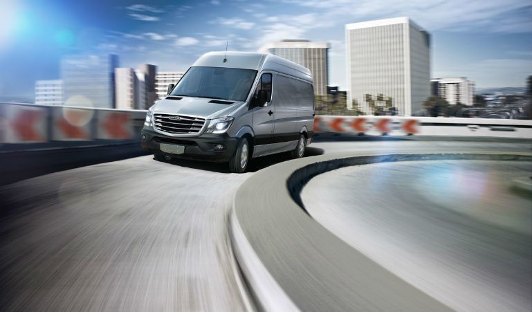 silver Mercedes-Benz Sprinter Van