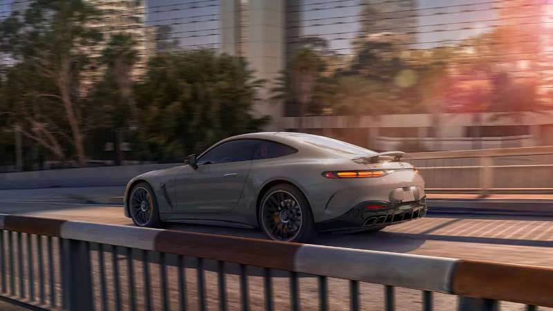 A rear quarter exterior view of the 2025 Mercedes-Benz